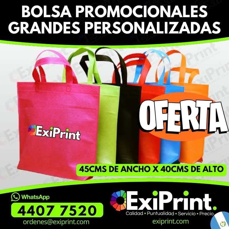 Oferta Bolsas personalizadas Grandes 45 de ancho por 40 de Alto