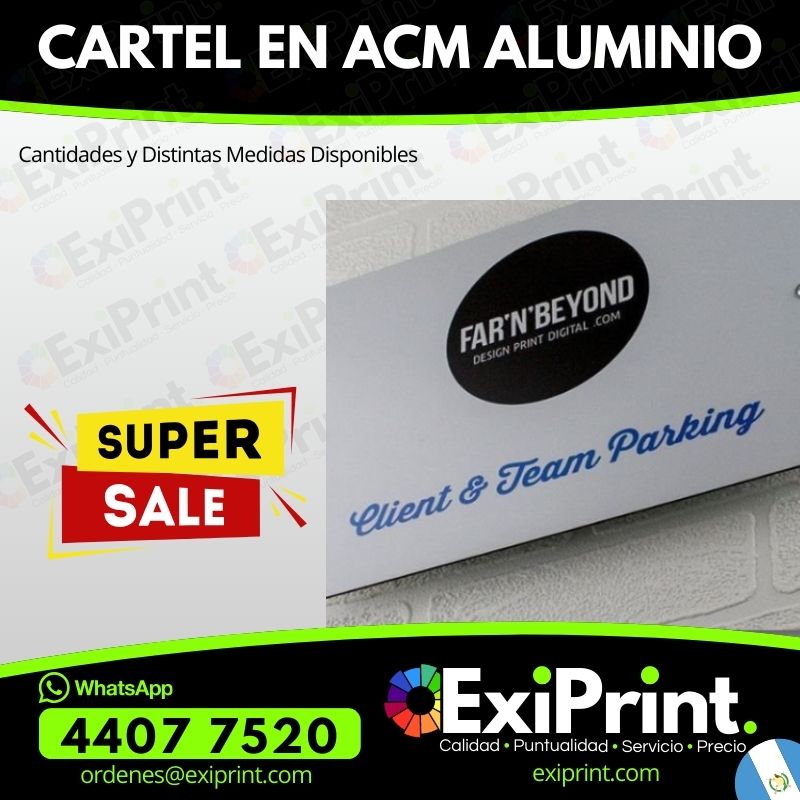 oferta Cartel ACM en Aluminio