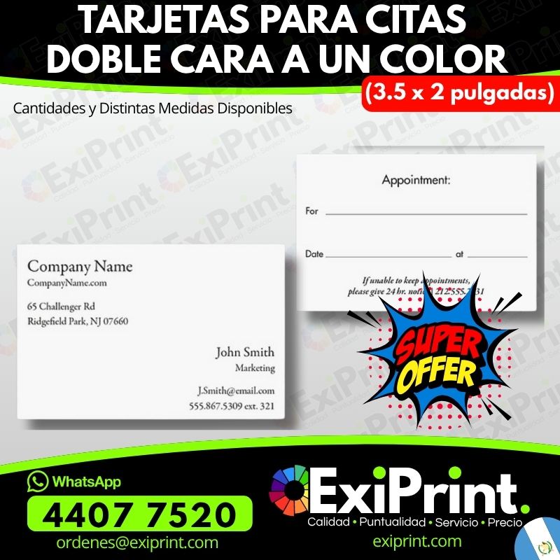 Oferta en 100 tarjetas para citas, doble Cara a un color en Lino, Husky, Texcote