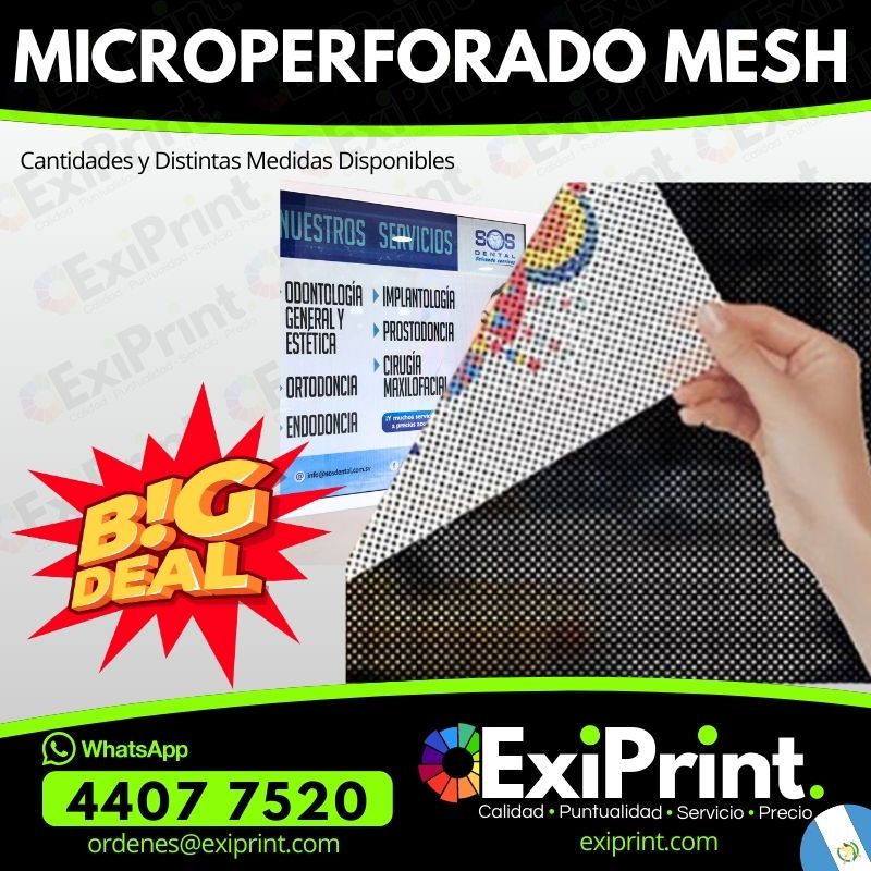 Oferta Vinilo Microperforado tipo Mesh