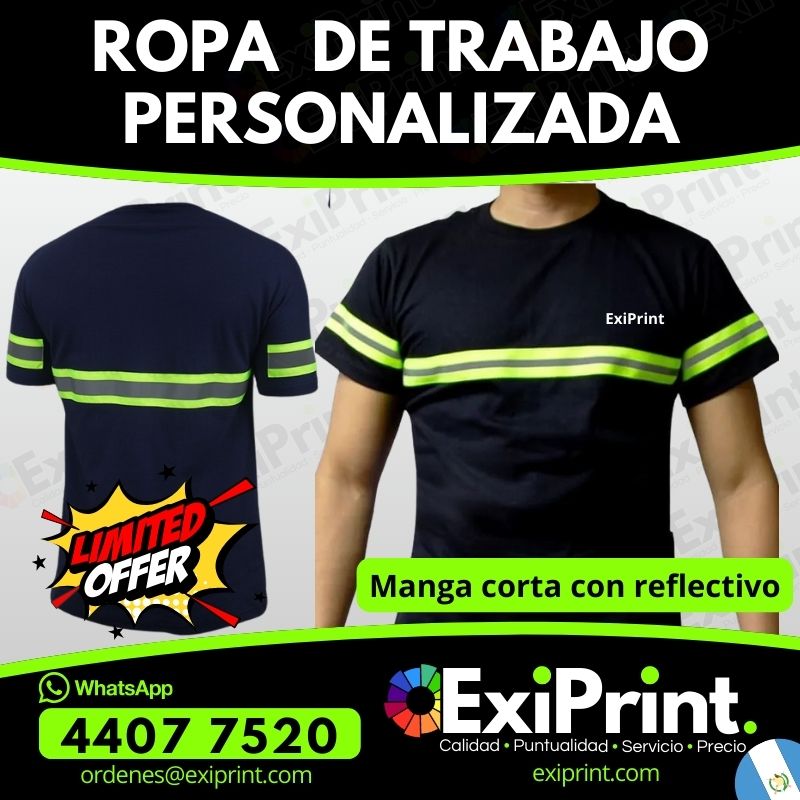 Oferta camisetas reflectivas manga corta