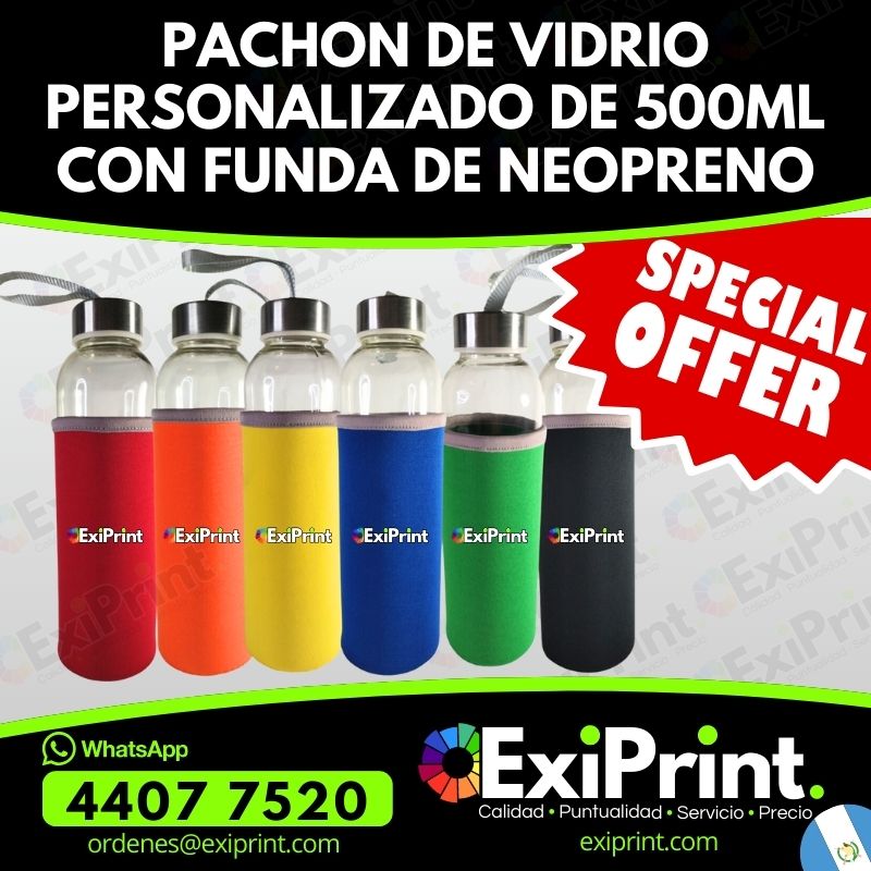 Ofertas de Pachón de Vidrio de 500ml con Funda de Neopreno